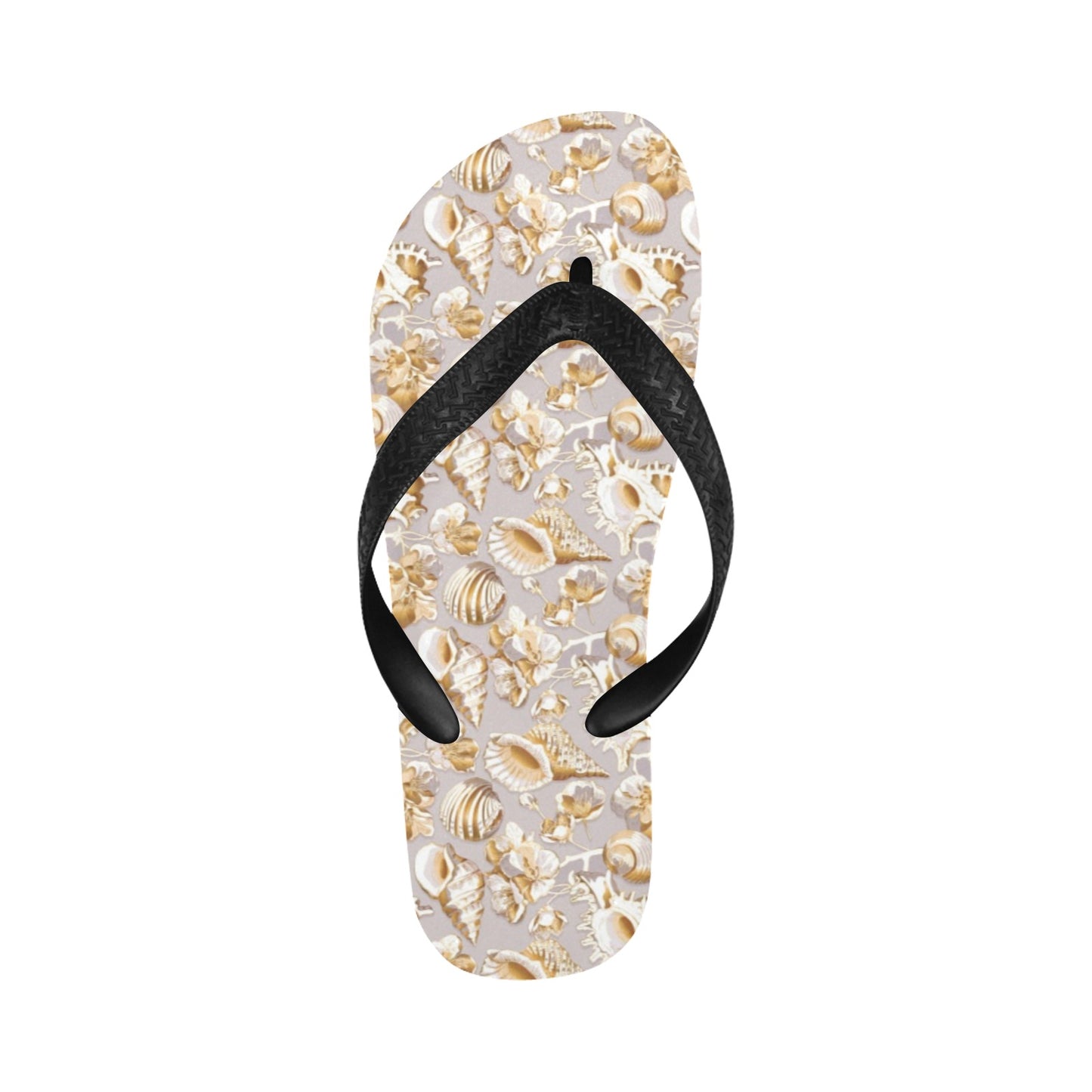 Seashell Print Design LKS309 Flip Flops