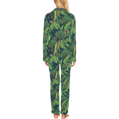 Rainforest Pattern Print Design A01 Women's Long Pajama Set
