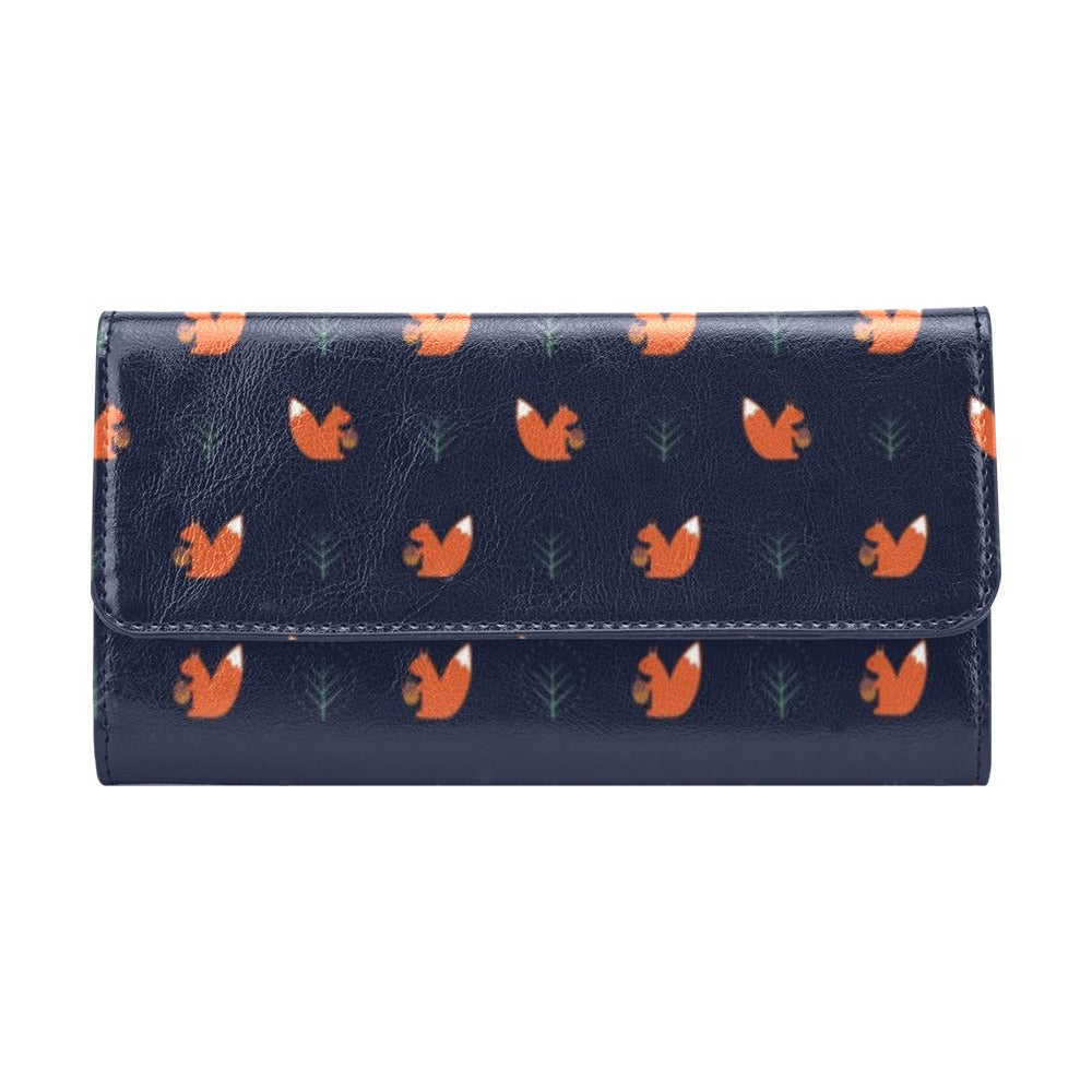 Squirrel Print Design LKS303 Women's Trifold Wallet