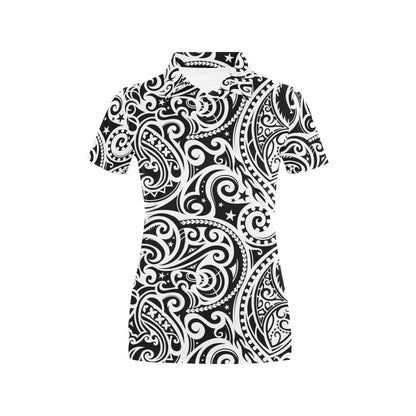 Polynesian Traditional Tribal Women's Polo Shirt