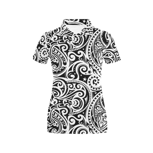 Polynesian Traditional Tribal Women's Polo Shirt