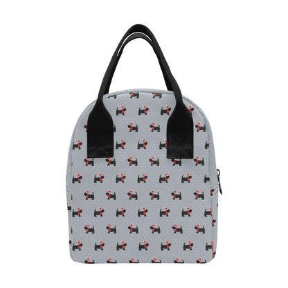 Scottish Christmas Themed Terriers Print Design LKS3018 Insulated Lunch Bag