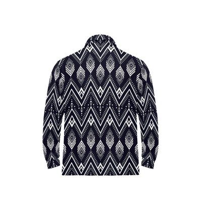 Indians Tribal Aztec Long Sleeve Polo Shirt For Men's