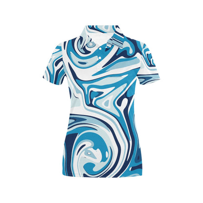 Liquid Pattern Print Design 05 Women's Polo Shirt
