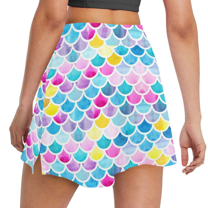Scales Print Design LKS402 17" Golf & Pickleball Skort with Pockets