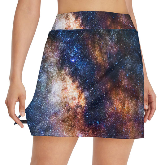 Celestial Milky way Galaxy 17" Golf & Pickleball Skort with Pockets