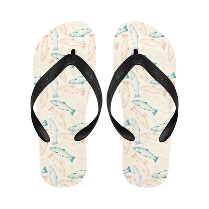 Salmon Fish Print Design LKS305 Flip Flops
