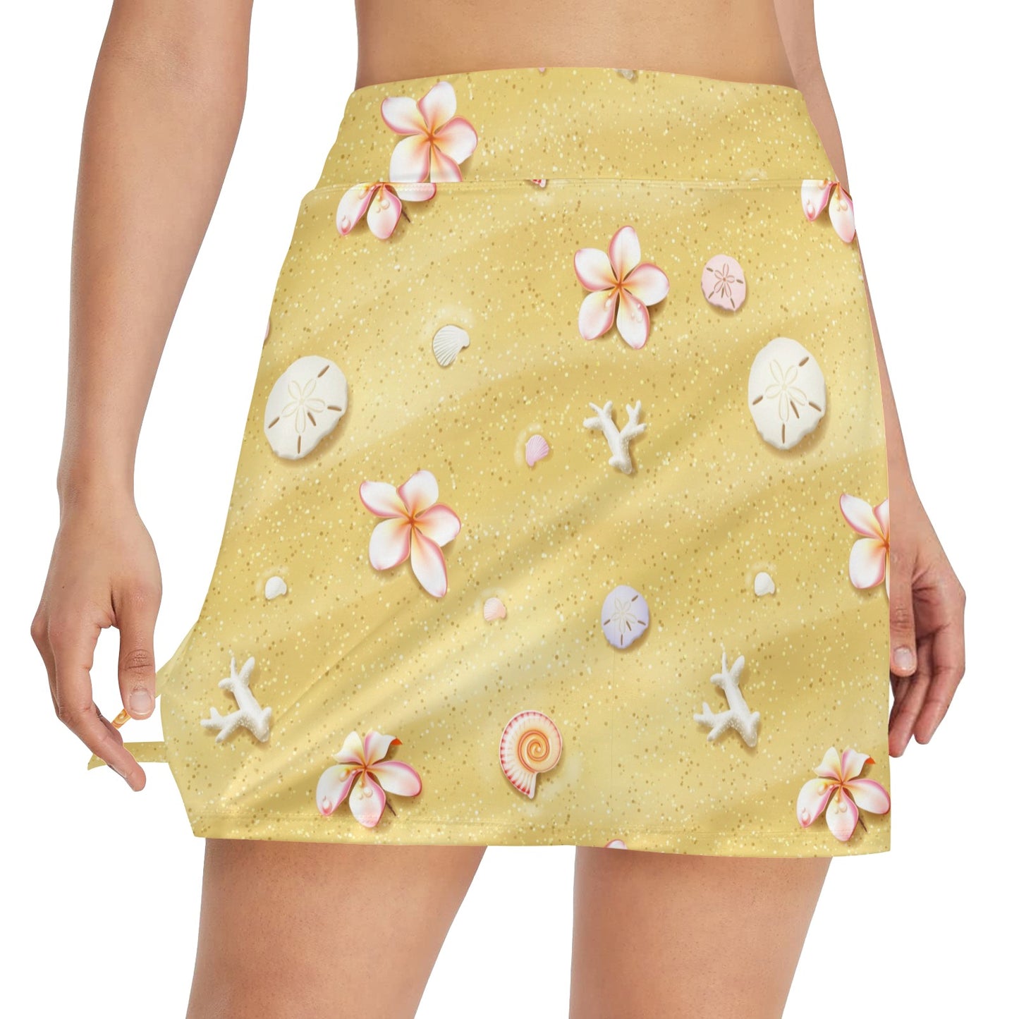 Beach Theme Print 17" Golf & Pickleball Skort with Pockets