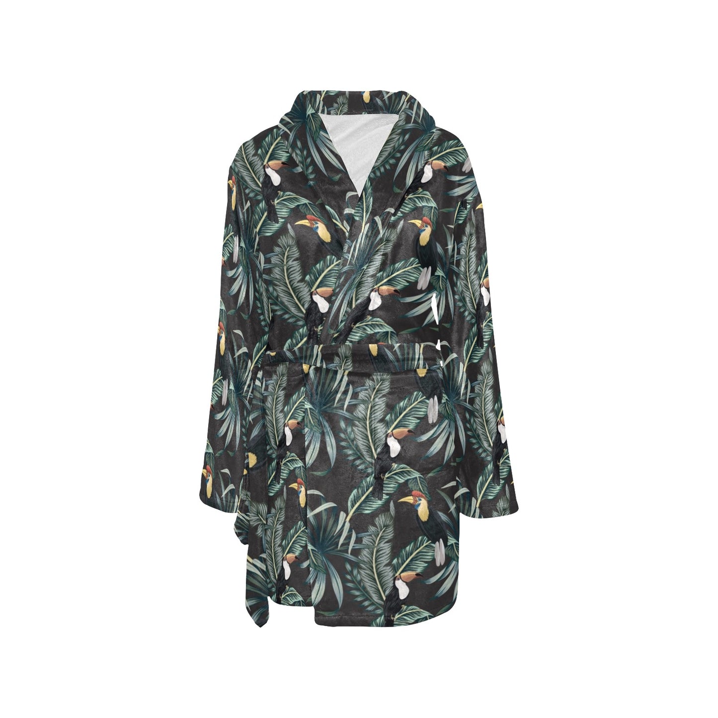 Rainforest Pattern Print Design RF06 Women's Fleece Robe