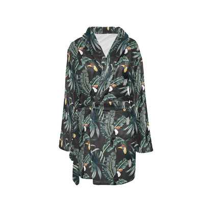Rainforest Pattern Print Design RF06 Women's Fleece Robe