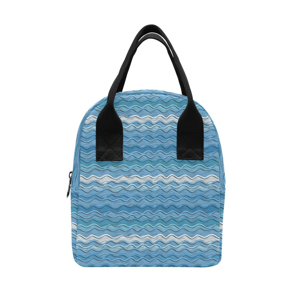 Wave Print Design LKS301 Insulated Lunch Bag