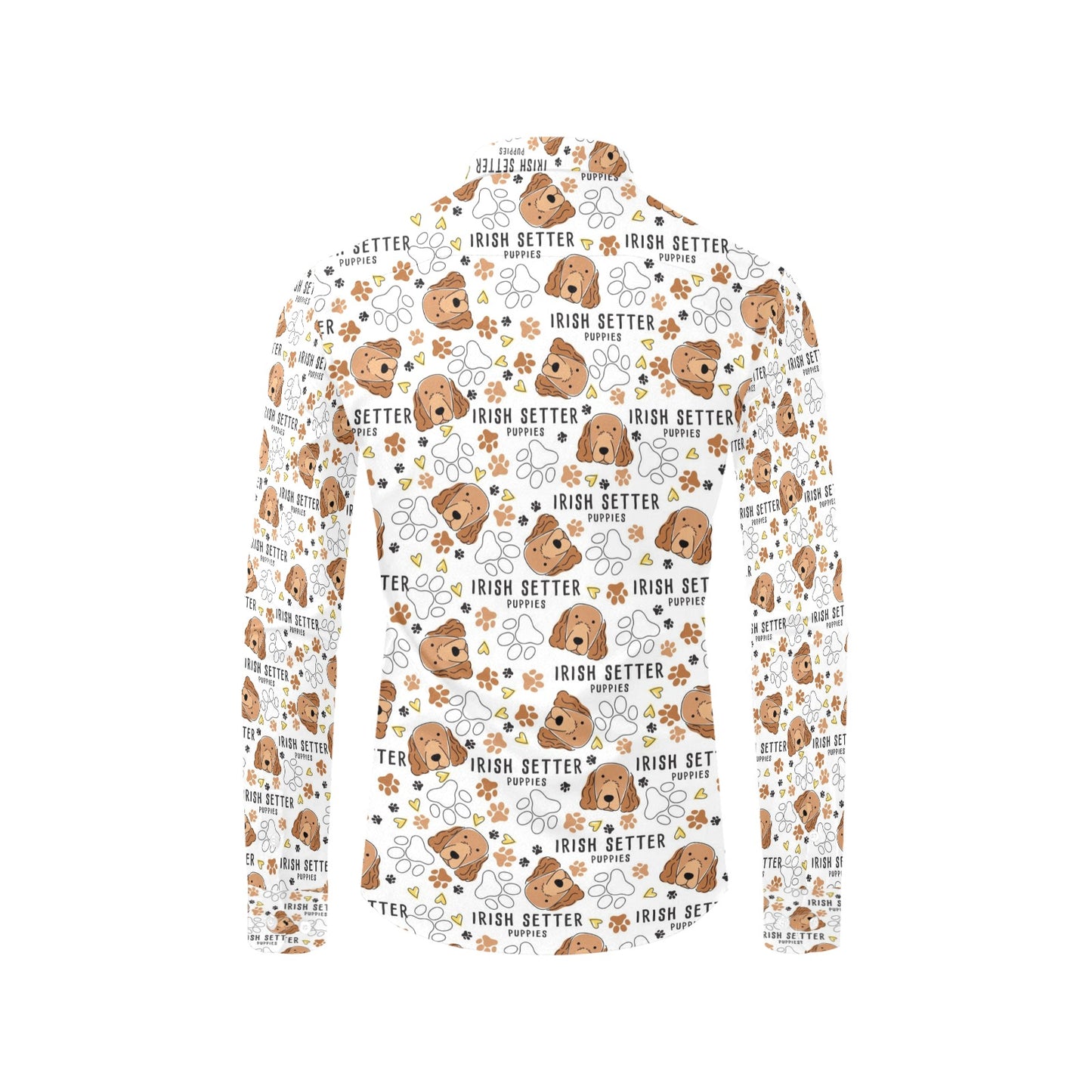Setters Irish Print Design LKS301 Men's Long Sleeve Dress Shirt