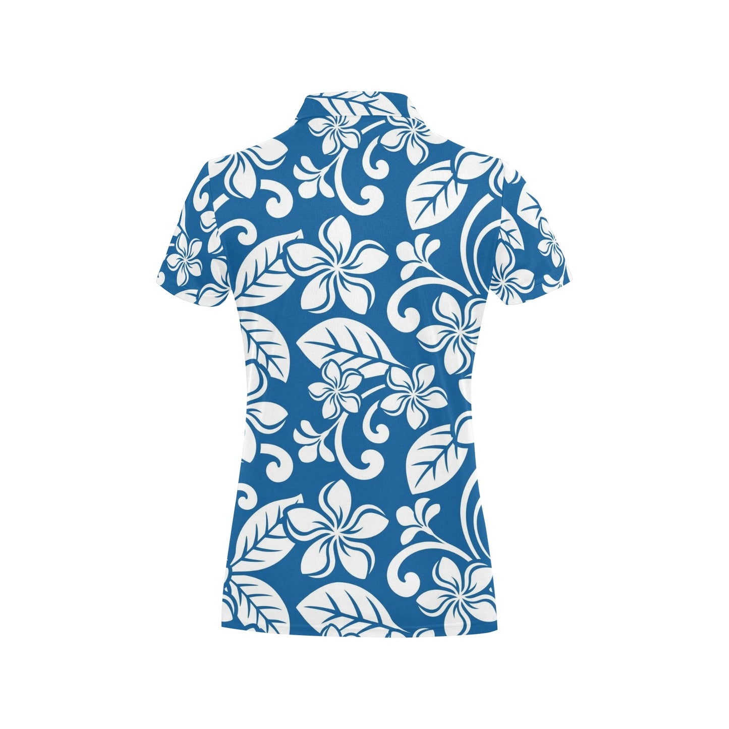 Plumeria Pattern Print Design PM013 Women's Polo Shirt