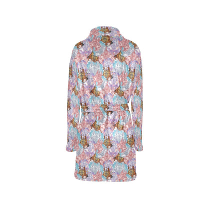 Christian Pattern Print Design 03 Women's Fleece Robe