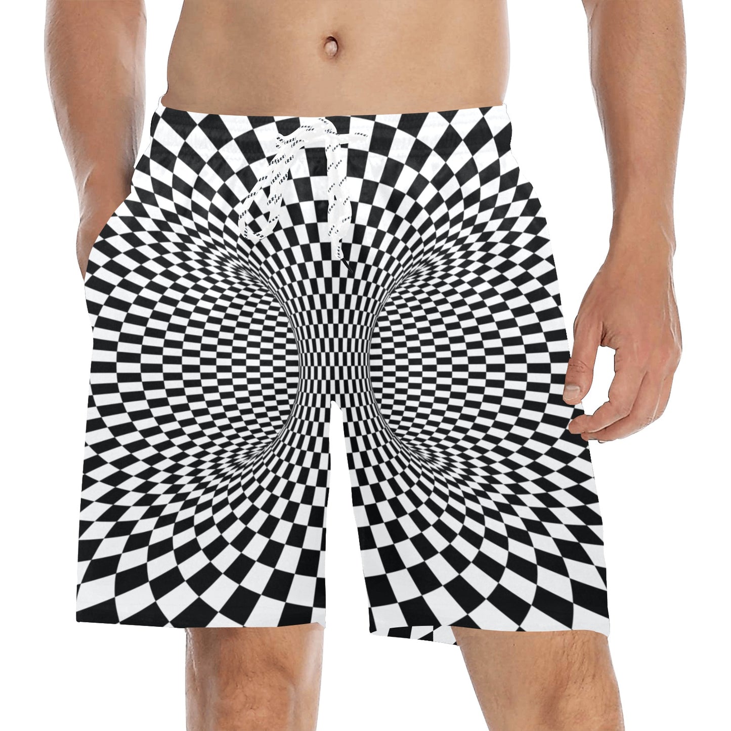 Optical illusion Projection Torus Men's Swim Trunks Beach Shorts