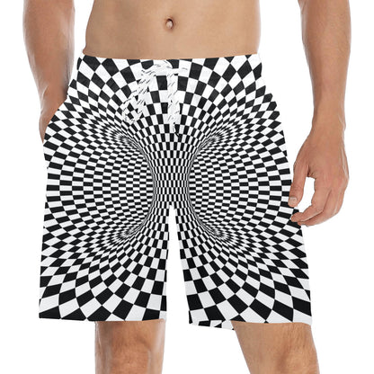Optical illusion Projection Torus Men's Swim Trunks Beach Shorts