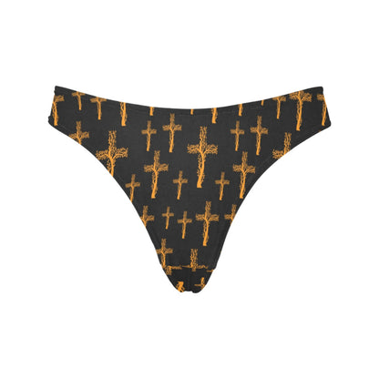 Christian Tree of Life Cross Design Women's Thongs
