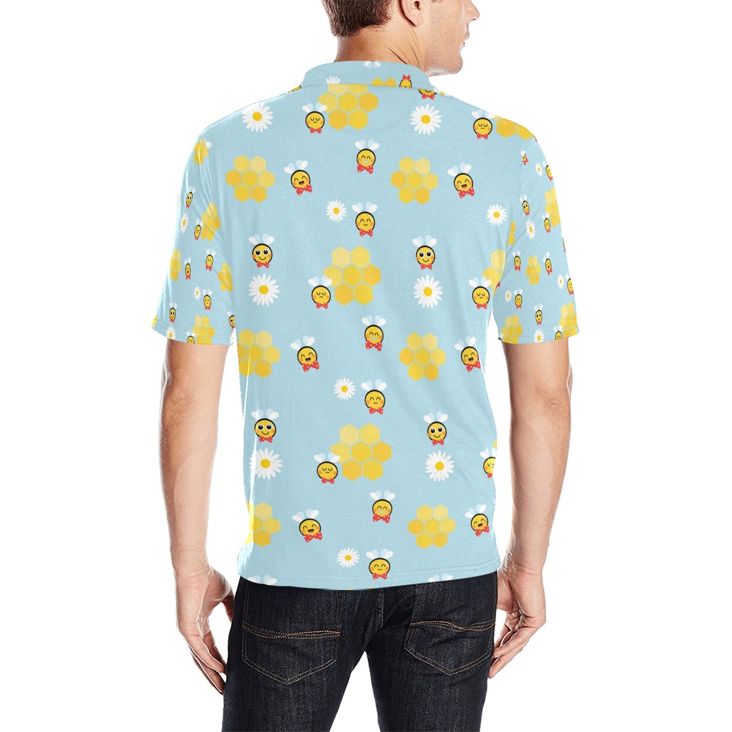 Bee Cute Print Design LKS304 Men Polo Shirt