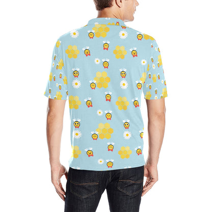 Bee Cute Print Design LKS304 Men Polo Shirt