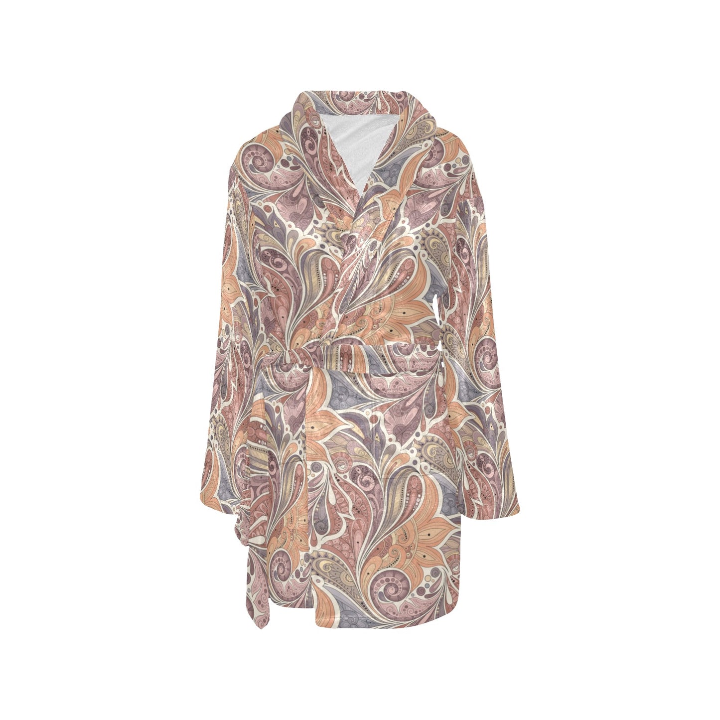 Boho Pattern Print Design 03 Women's Fleece Robe