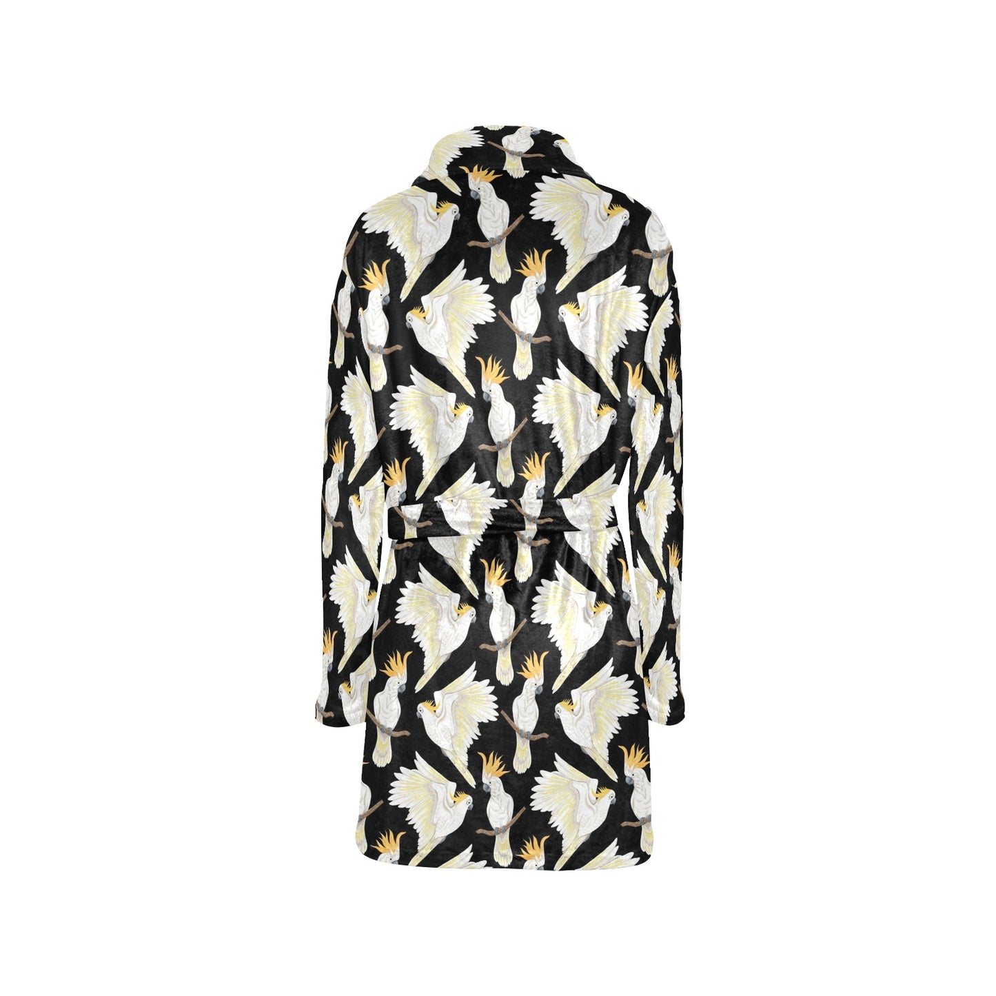Cockatoo Print Design LKS402 Women's Fleece Robe