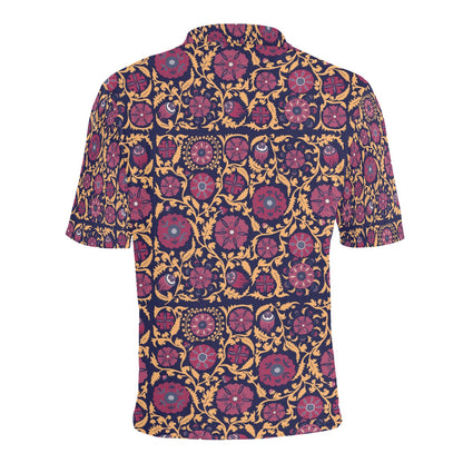 Suzani Print Design LKS303 Men Polo Shirt
