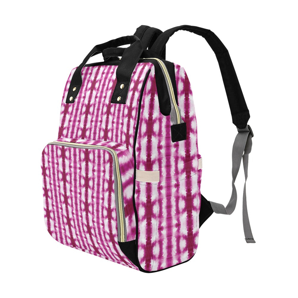 Tie Dye Dark Pink Print Design LKS303 Diaper Bag Backpack