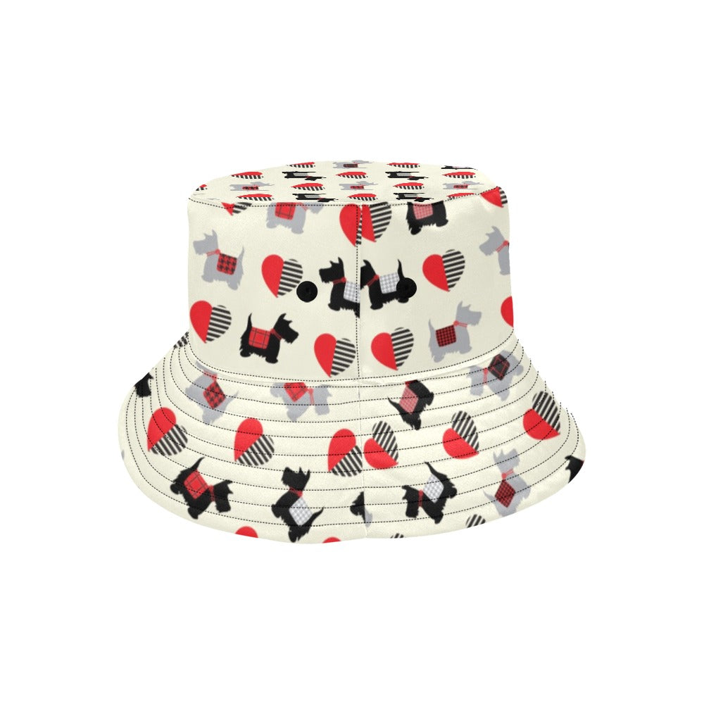 Scottish Terriers Print Design LKS3010 Unisex Bucket Hat