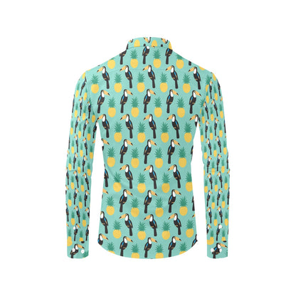 Toucan Print Design LKS301 Men's Long Sleeve Dress Shirt