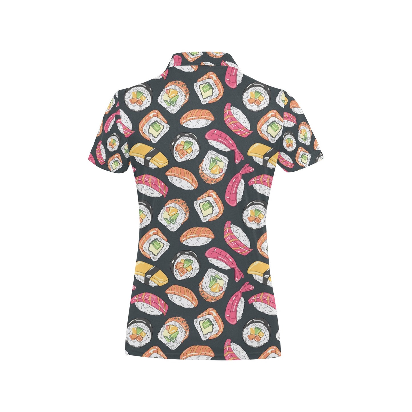 Sushi Print Design LKS306 Women's Polo Shirt