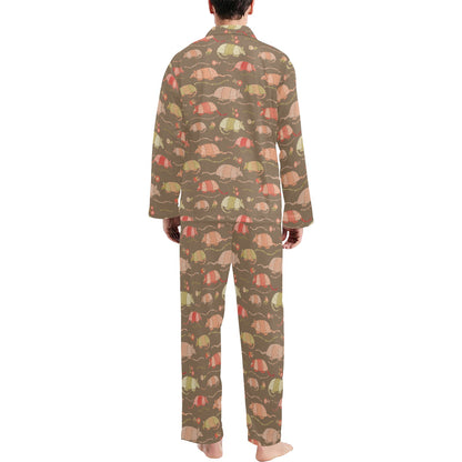Armadillo Pattern Print Design 04 Men's Long Pajama Set