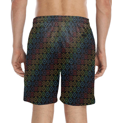 Chakra Colorful Symbol Pattern Men's Swim Trunks Beach Shorts