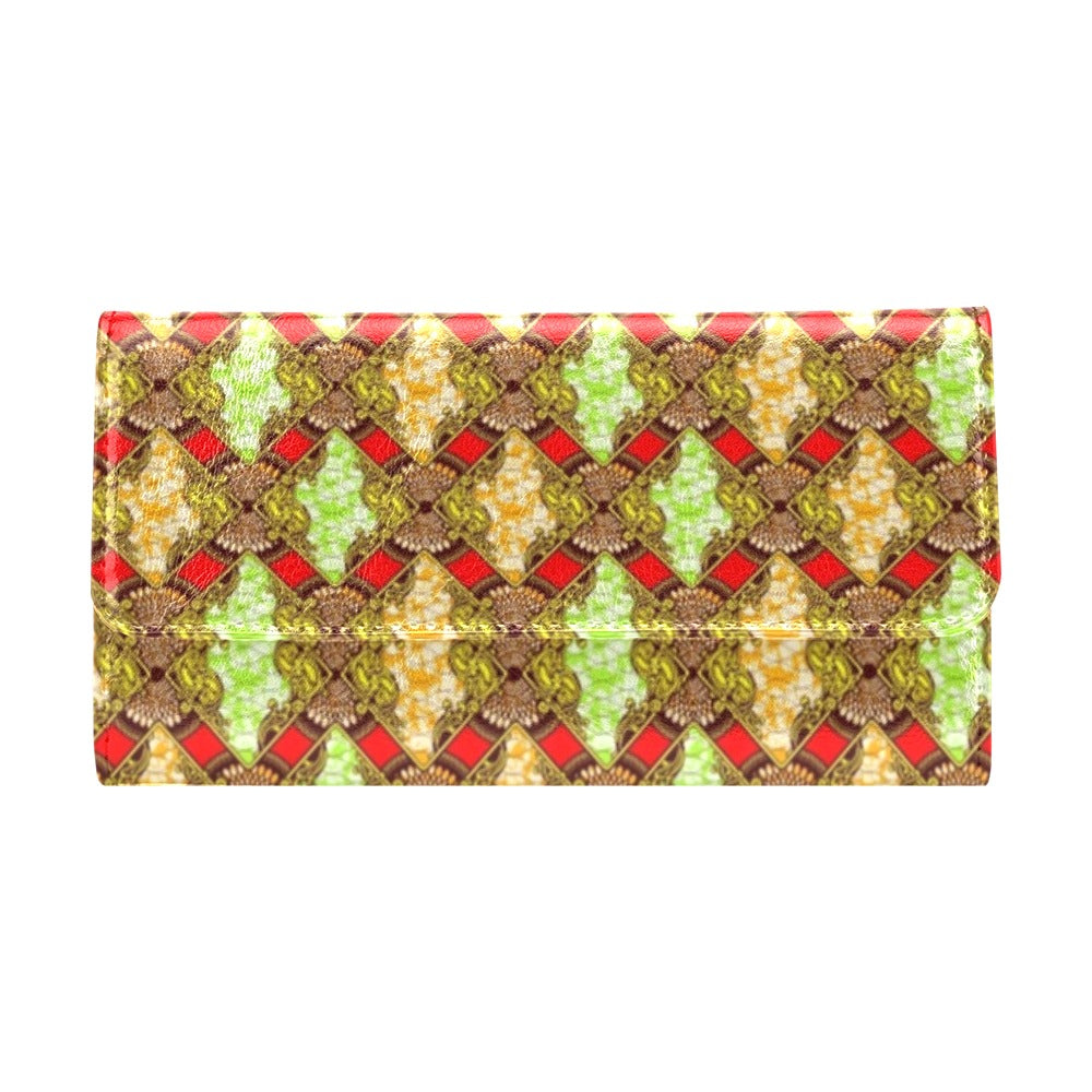 African Classic Print Pattern Women's Trifold Wallet