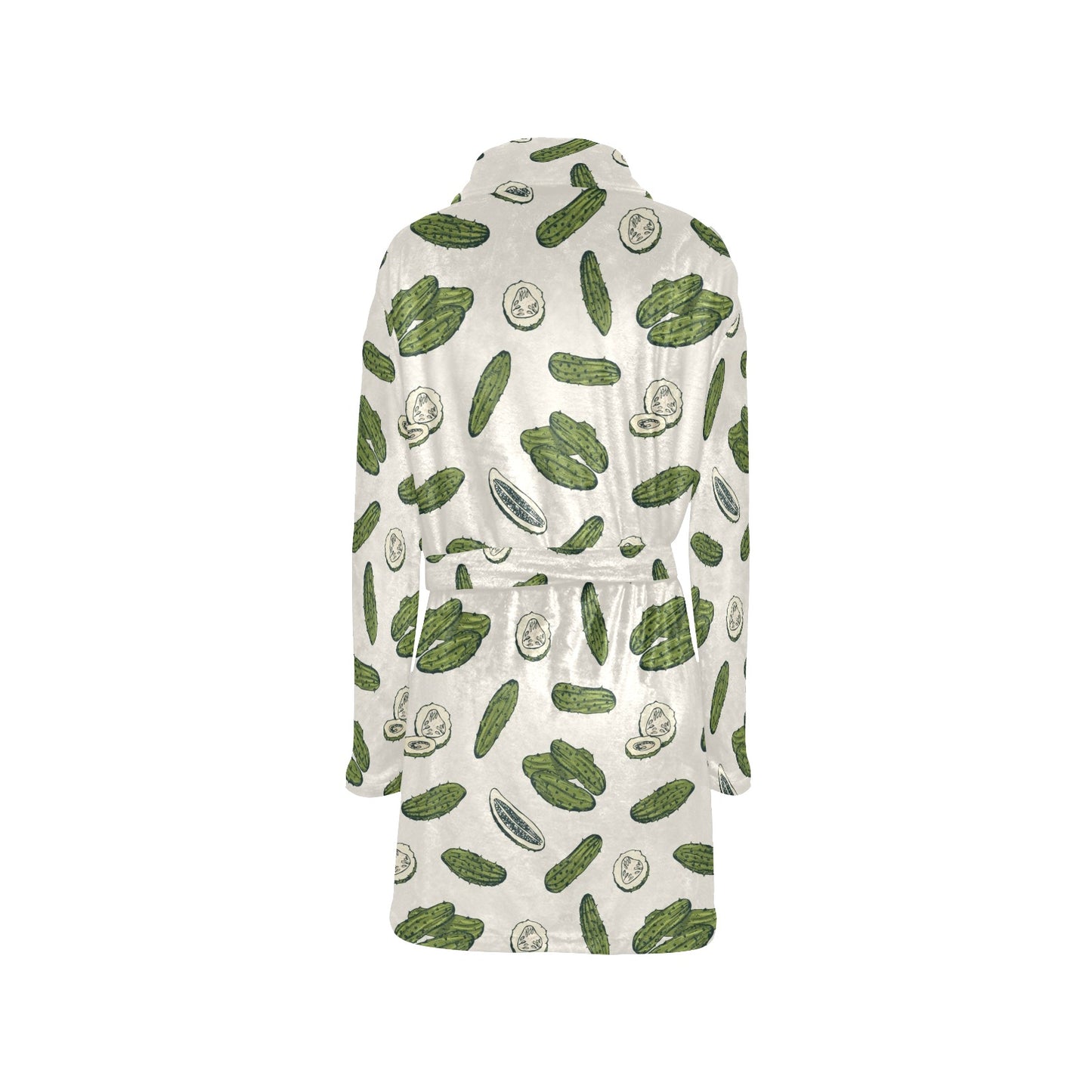 Cucumber Pattern Print Design CC05 Women's Fleece Robe