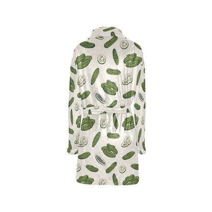Cucumber Pattern Print Design CC05 Women's Fleece Robe