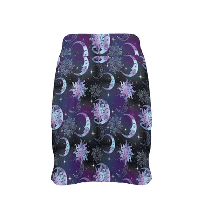 Sun Moon Print Design LKS303 17" Golf & Pickleball Skort with Pockets