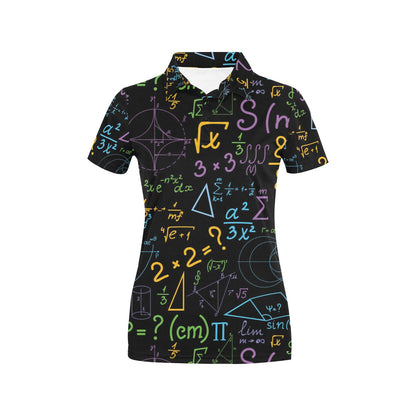 Math Pattern Print Design 03 Women's Polo Shirt