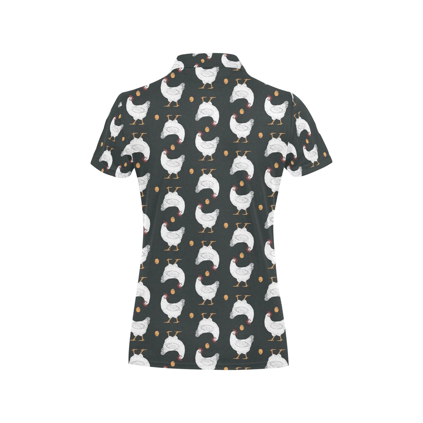 Chicken Pattern Print Design 06 Women's Polo Shirt
