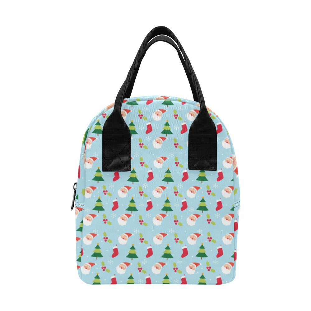 Santa Themed Print Design LKS301 Insulated Lunch Bag
