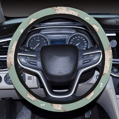 Sheep Print Design LKS405 Steering Wheel Cover with Elastic Edge