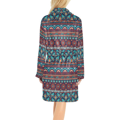 Suzani Print Design LKS302 Women's Fleece Robe