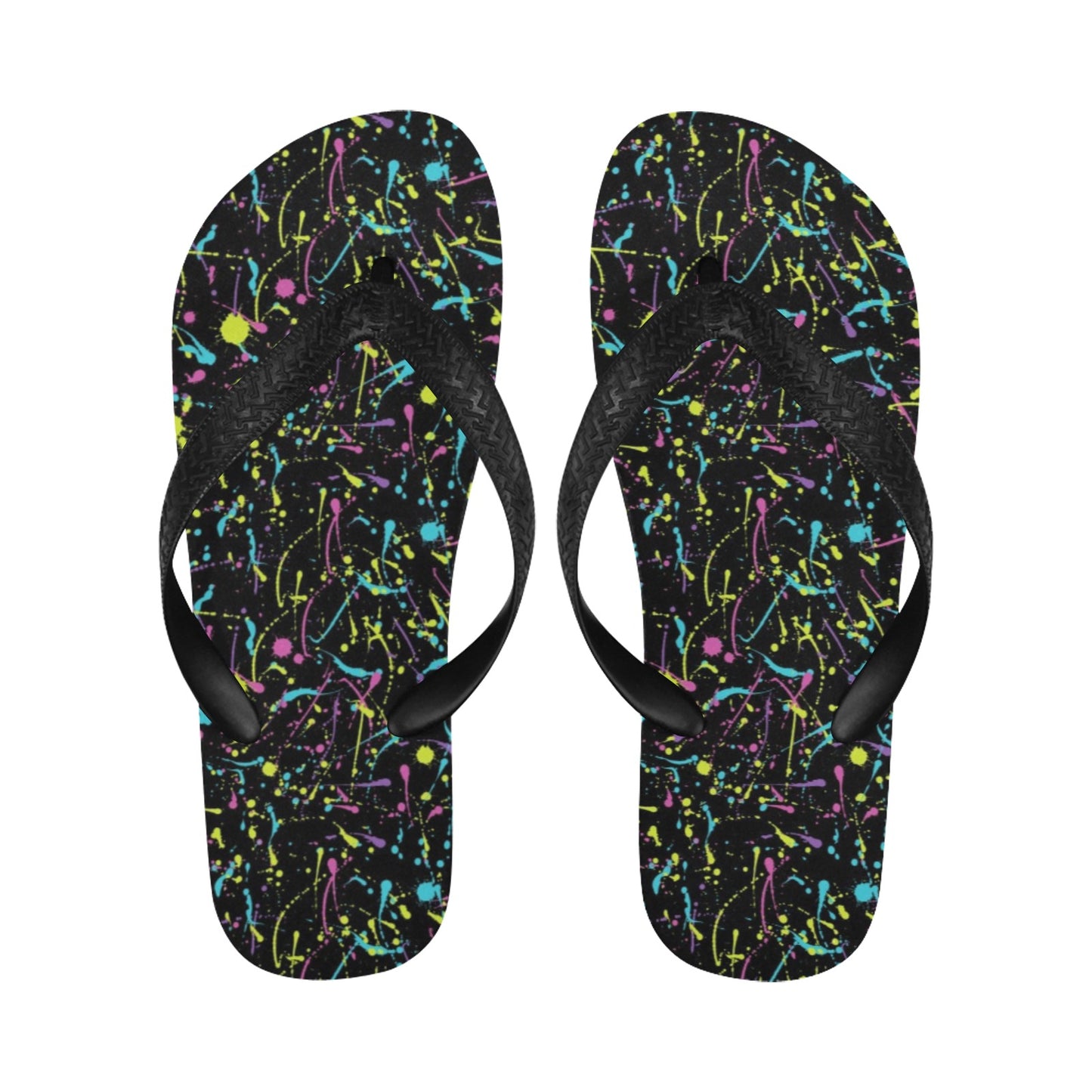 Splatter Multicolor Print Design LKS302 Flip Flops