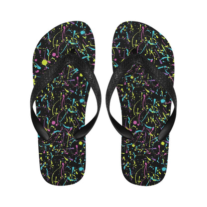 Splatter Multicolor Print Design LKS302 Flip Flops
