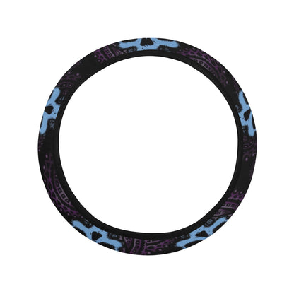 Skull Print Design LKS3012 Steering Wheel Cover with Elastic Edge