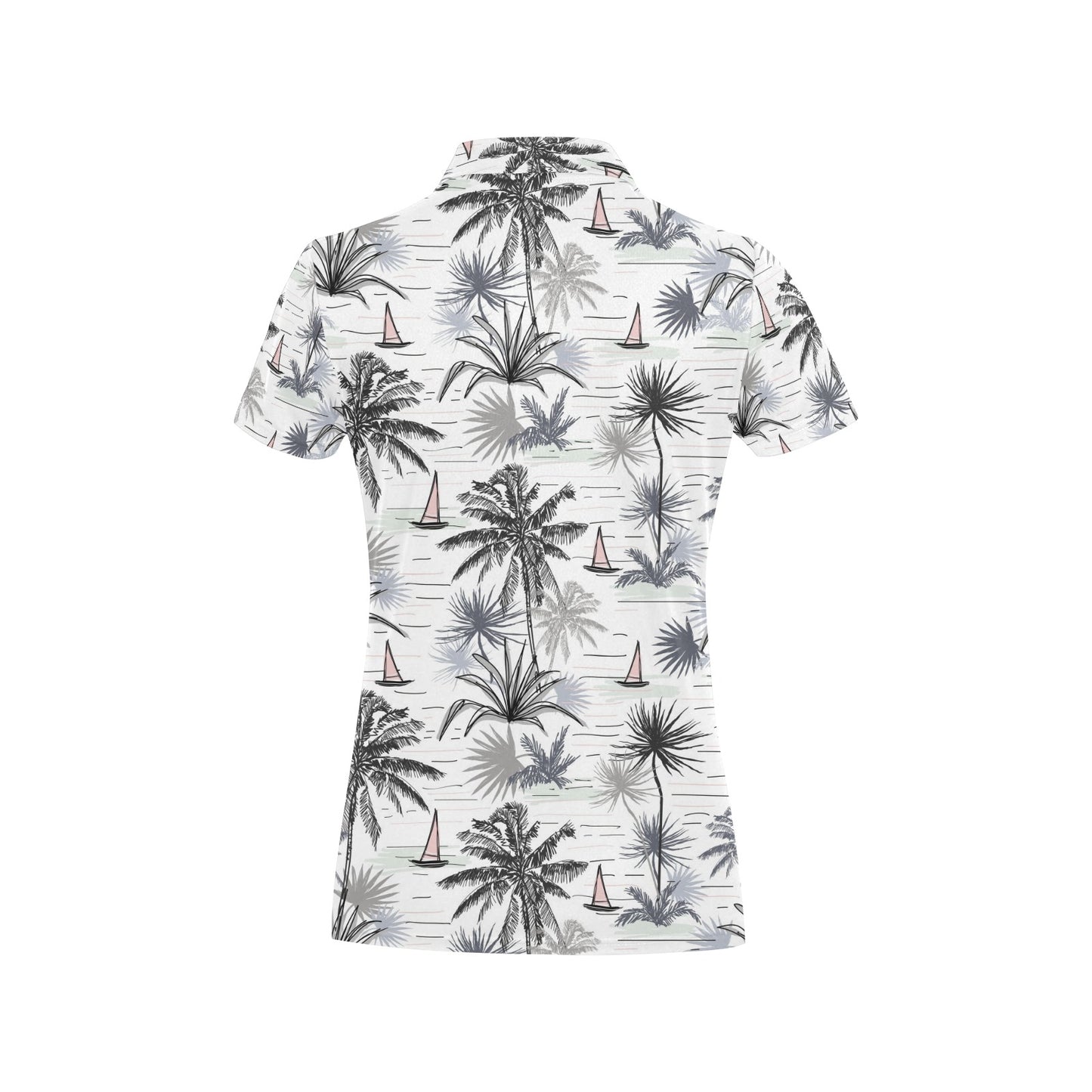 Pacific island Pattern Print Design A04 Women's Polo Shirt