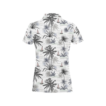 Pacific island Pattern Print Design A04 Women's Polo Shirt