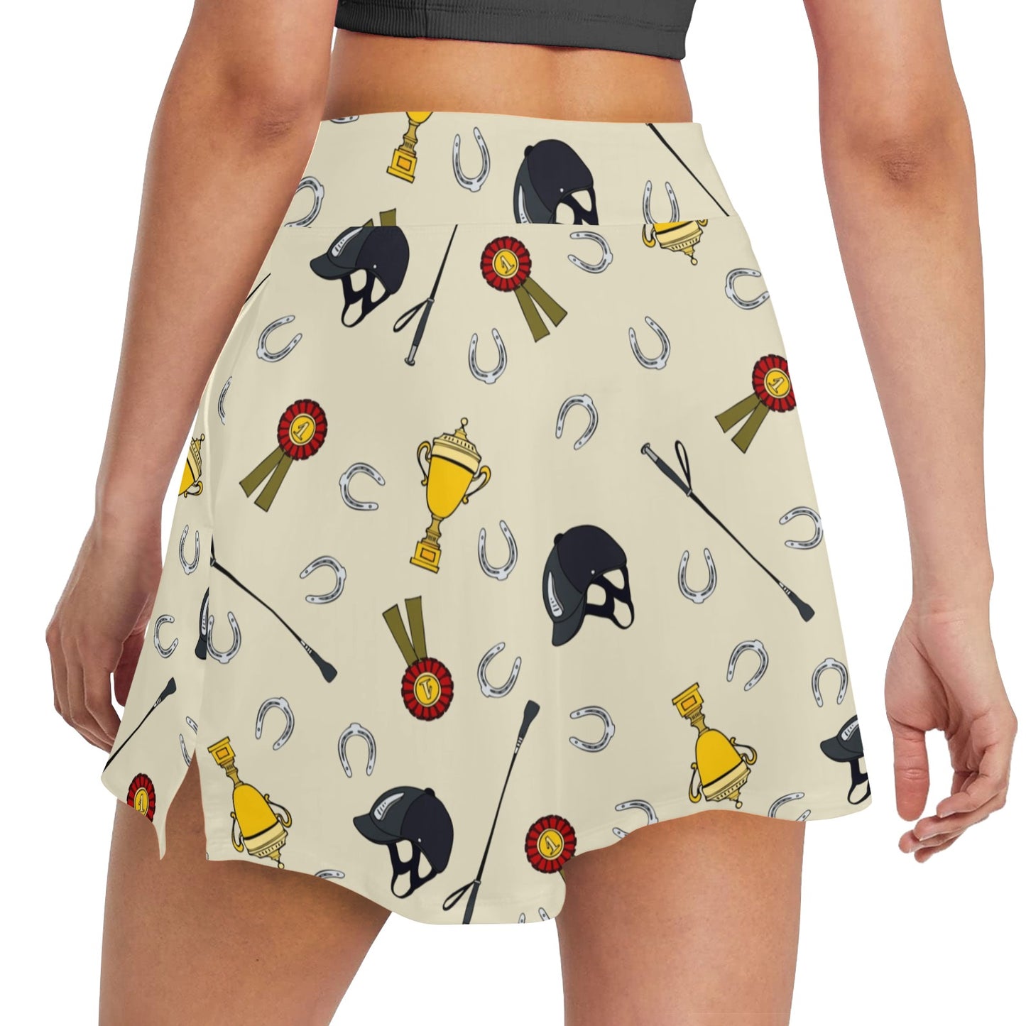 Equestrian Horseshoe Equipment 17" Golf & Pickleball Skort with Pockets