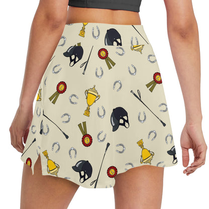 Equestrian Horseshoe Equipment 17" Golf & Pickleball Skort with Pockets