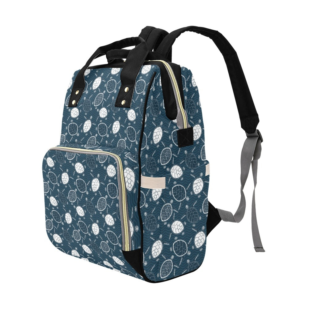 Sea Turtle Print Design LKS3015 Diaper Bag Backpack