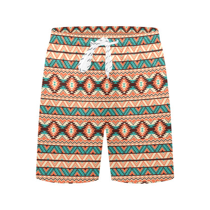 Navajo Western Style Print Pattern Men's Swim Trunks Beach Shorts